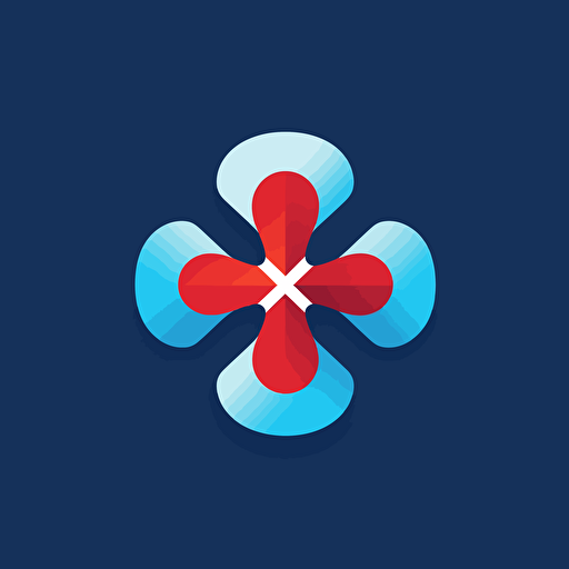 a swiss system development company logo with blue as base color, flat design, vector,
