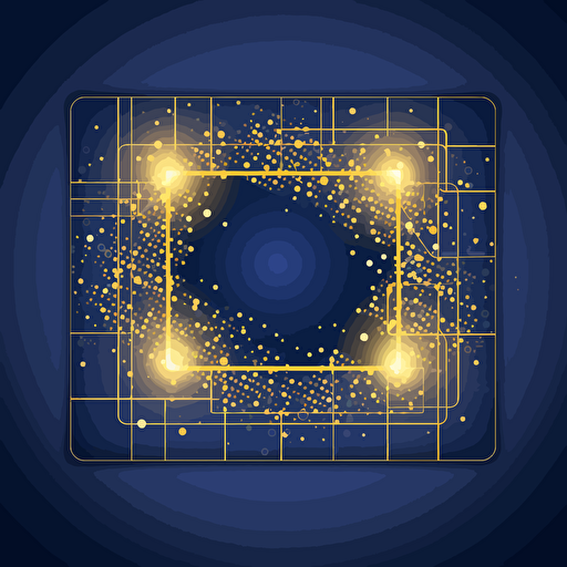 blue and yellow facebook frame, dynamic lighting, vector illustration, intricate details