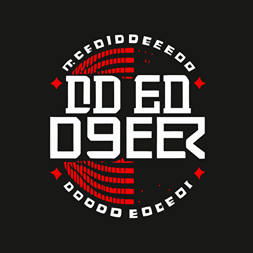 Code red. Simple logo vector design. Black and white and red