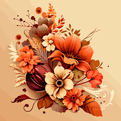 vector illustration of very detailed flowers on a flourescant background