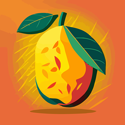 mango pop art style, flat design style, 2d, vector style