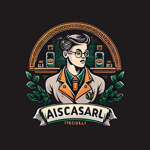 ai pharmacist mascot vector logo dribbble emblem sticker art