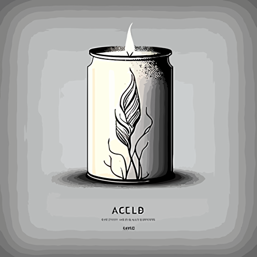 vector logo, Candle in a can, modern, simple, CHIC