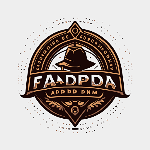 Simple logo design for a comapny called fraudopedia which claims to be the masters of fraud, vector, esports, white background