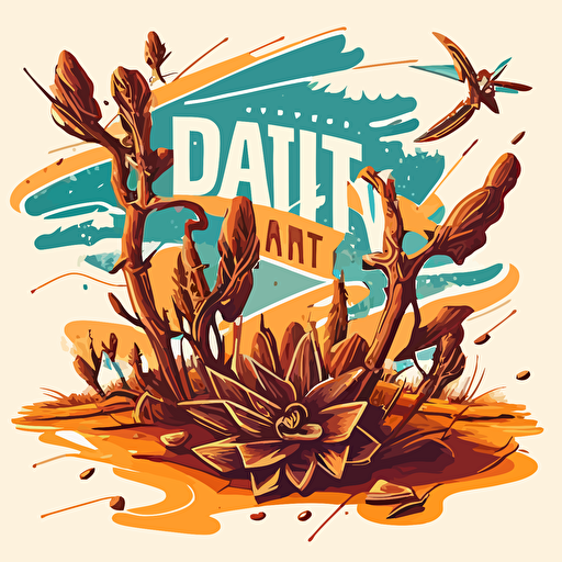 Generate vector art for a brand named dry land