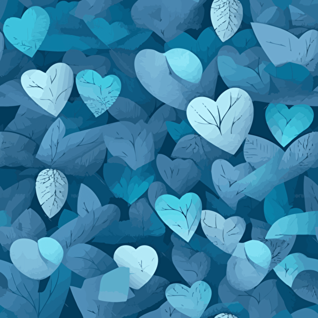 vector hearts , two shade of blue