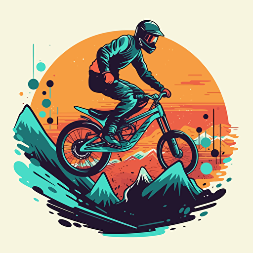 Youthful, energetic, extreme sports, logo, vector, flat background
