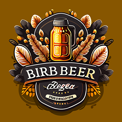 bier manufacturer. vector, flat 2d, company logo