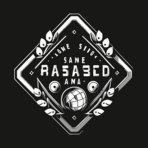 simple board game vector award logo, black and white