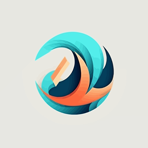 logo vague, dynamique, lettre AI, vectoriel