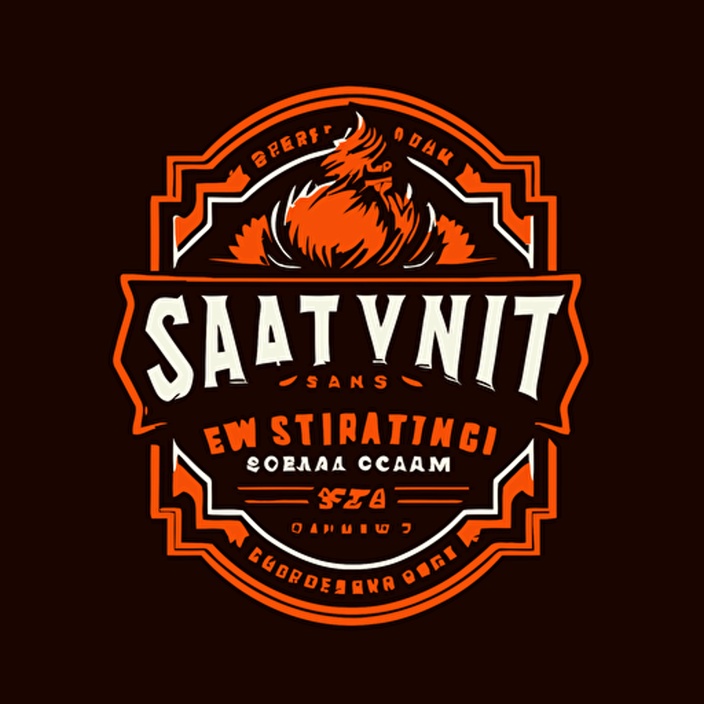 clean logo for a nashville style chicken spot, vector logo , vibrant colors, sprices, flaming hot, name of spot is zaka s 550 v 5