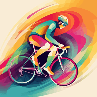 Racing cycling bike colorful illustration vector