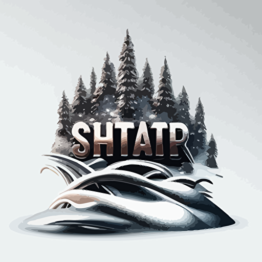 Logo vector illustration of snow and stainless steel