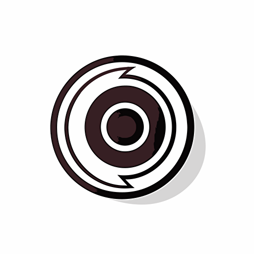 round logo camera white background vector style