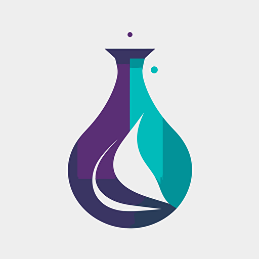 [minimalist, stylized] iconic logo of [comunicating with spirits], [blue purple turquoise ] vector, on [white] background
