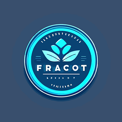clean, blue plate, minimalist, vector logo for food technology business focused on community building
