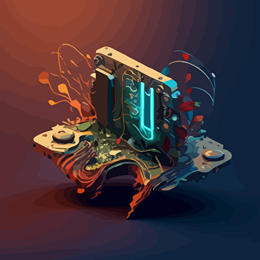 independent distributor of electronical components and dealer for integrated circuits, vector art, inspired by nevercrew, beautiful art uhd 4 k, trending on artstration, best of behance, looking friendly, positive empathic style empathic, energetic atmosphere