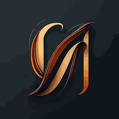 Design, logo, minimalist, vector, Letter M with swooshes style, 2D, clean simple, Jack Davis