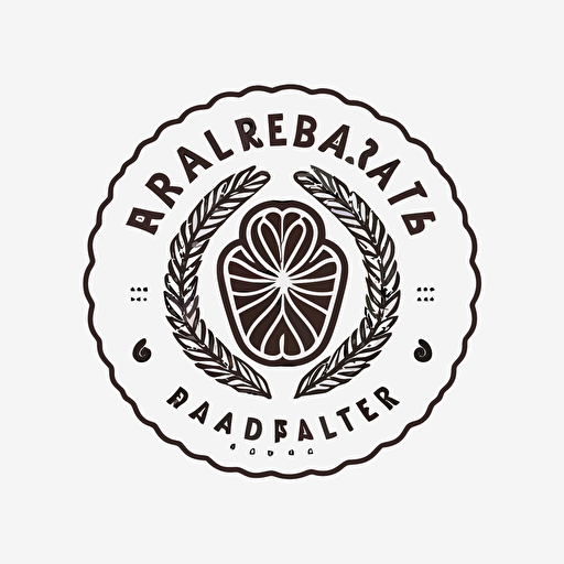 minimalistic vector bakery logo, monochromatic, on white backgorund use use only