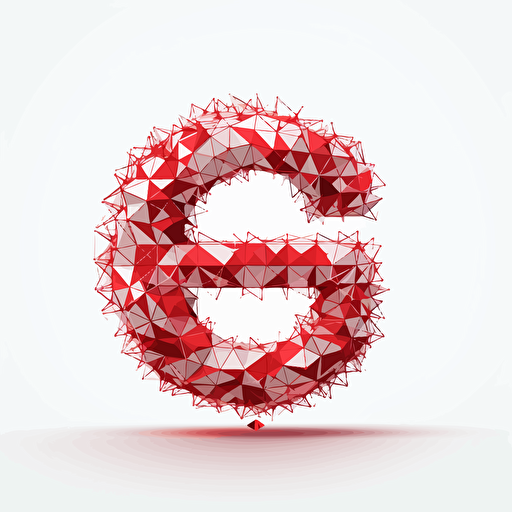 letters EOS, minimal, vector, red color, whit background