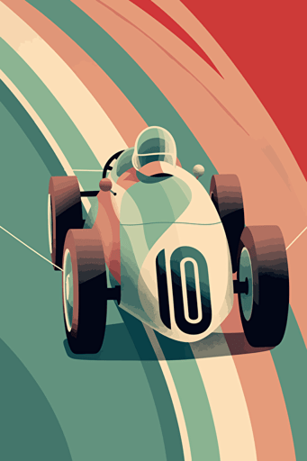 poster 1940 race event light muted colours, minimalistic vector,