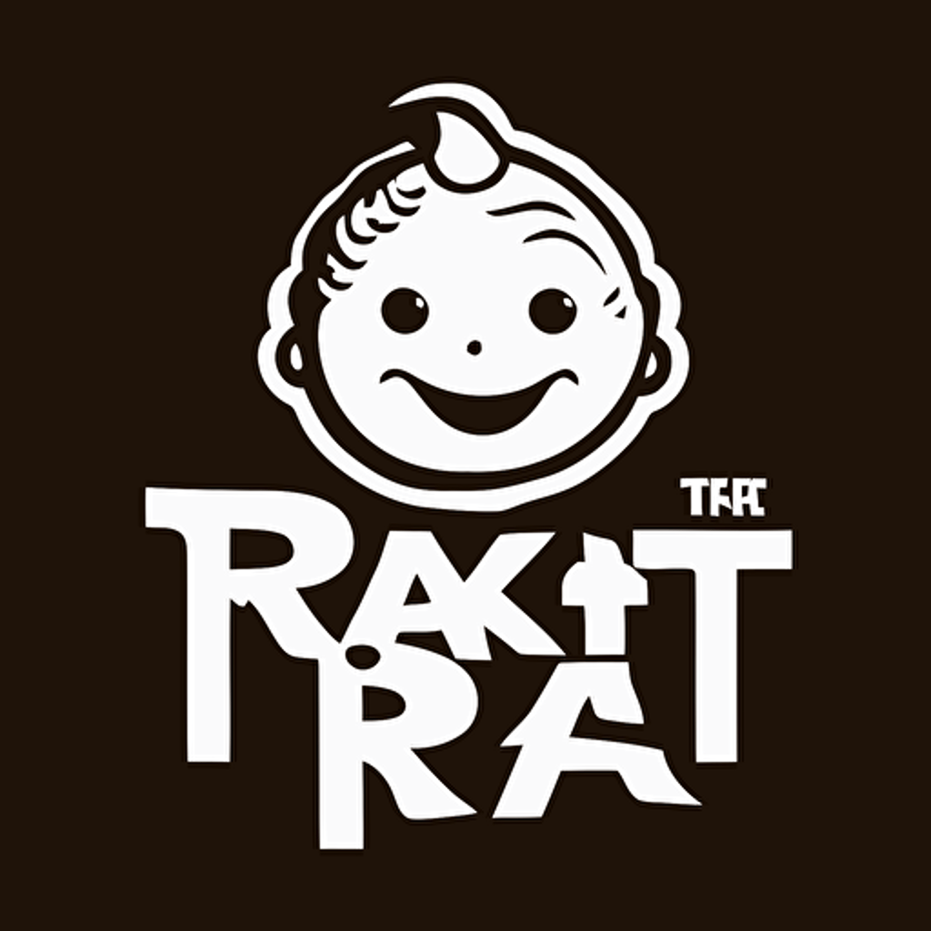 simple white logo vector of trick r treat