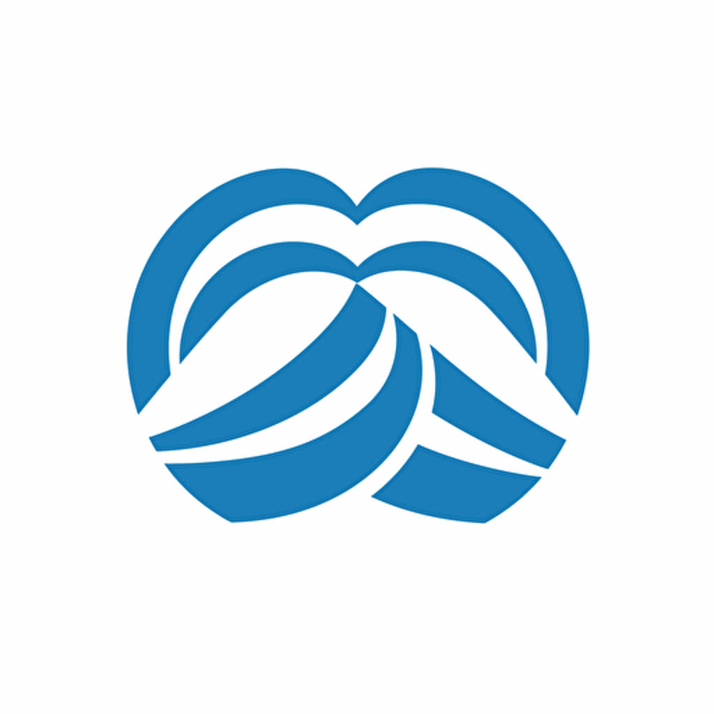 simple vector blue and white logo