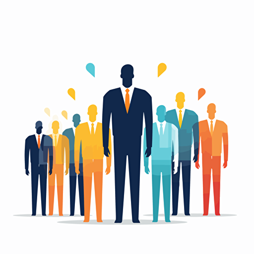 leadership transformation, minimalistic vector illustration, visualize transformation, white background