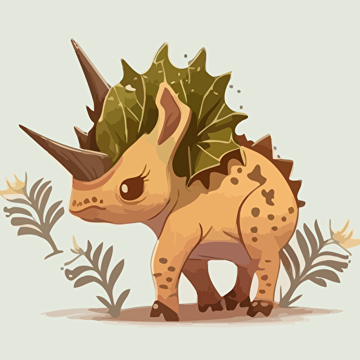 Cute styracosaurus vector image