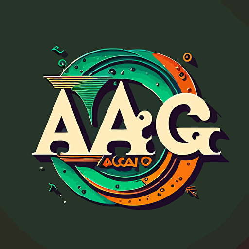 beautiful logo design of letters “AGG”, flat 2d, vector, company logo