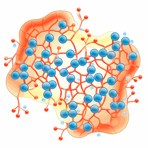 simple scientific vector diagram of a phospholipid bilayer with proteins