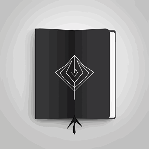 logo design, hard back book, minimalistic, symmetrical, vector,
