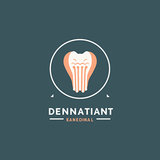 dental implant company logo , flat , minimal, vector