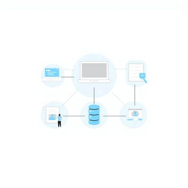 a diagram of a computer connected to a server