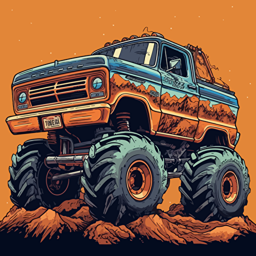 monster truck vector art