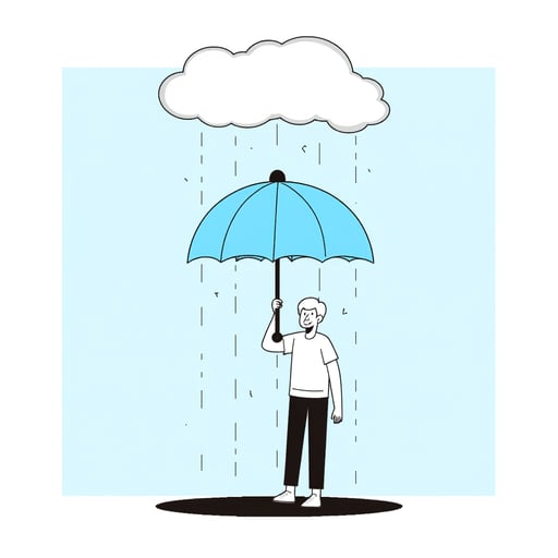 raining on a person