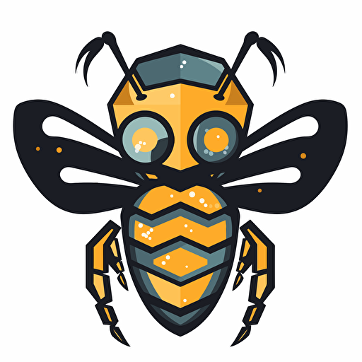 a 2d vector logo of a business bee