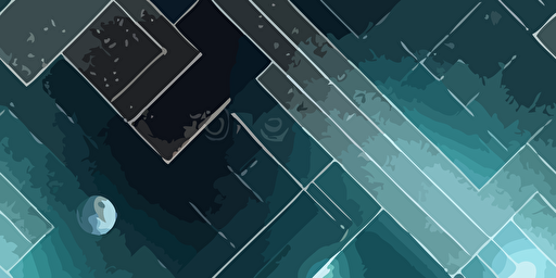 space station vector illustration, paper texture