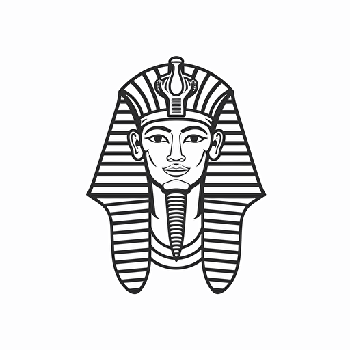 ozymandias illustration, minimal, outline strokes only, black and white, logo, vector, minimallistic, white background