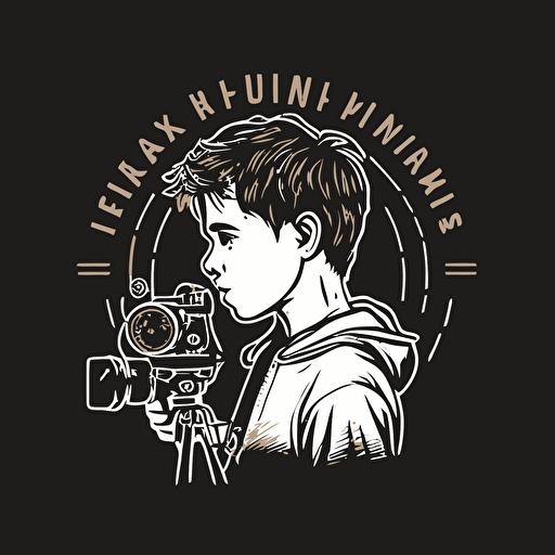 logo for youth filmmaker vector linework, simple and modern
