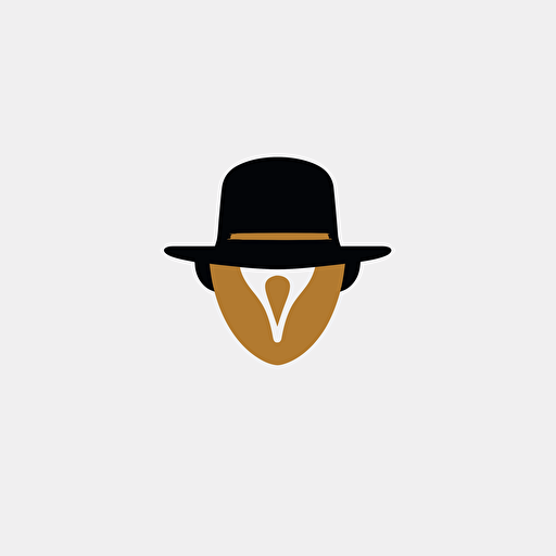 corporate logo minimalist vector simple white background luxury real estate golden hat