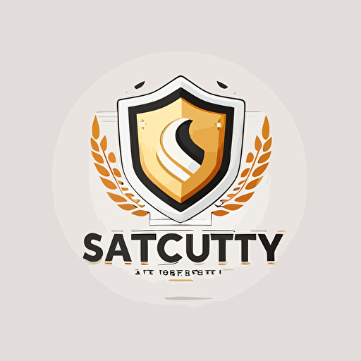 logo for security, vector, flat design, white background