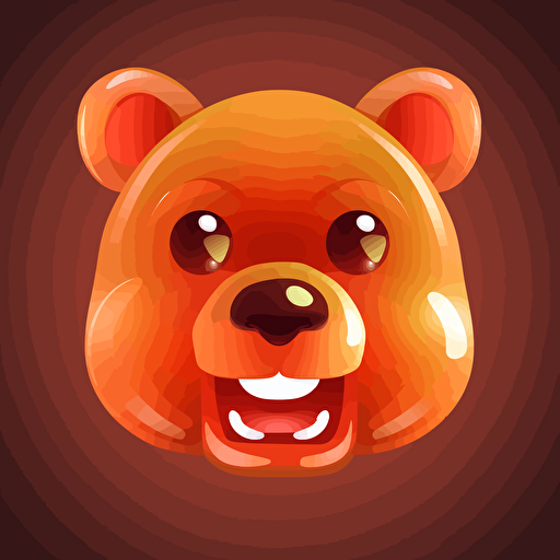 a bear with no teeth, A gummy bear, vector,