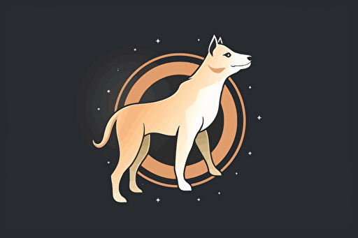 logo for a dog traning business, include a star, catchy but simple, fun, background white, vector