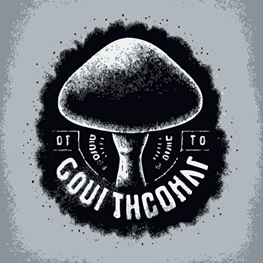 vector logo mushroom with true grit texture supply brushes