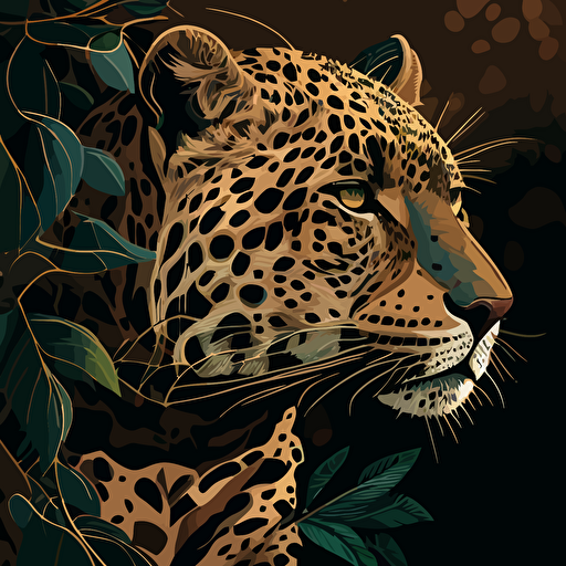 vector illustration of a jaguar
