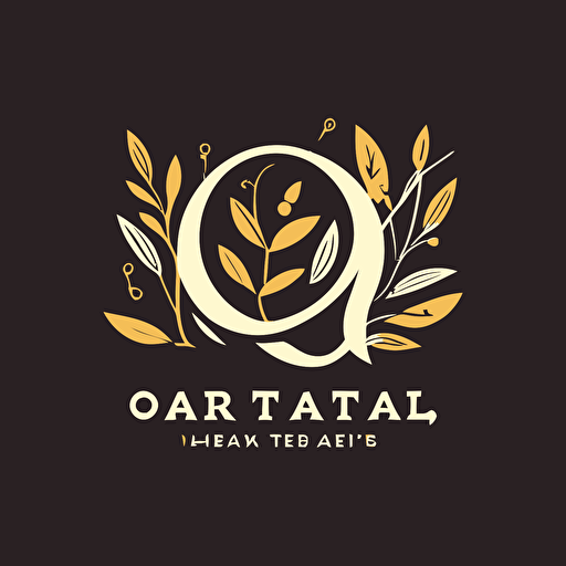 Logo for a herbal tea compagny, minimalist flat style, vector –q 2
