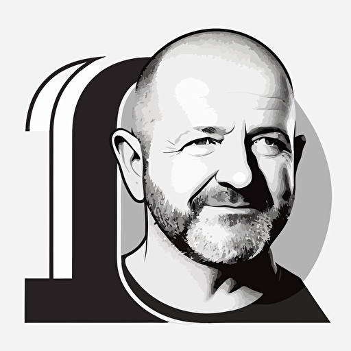 lets jonathan ive design a logo from the number 10, vector, white background