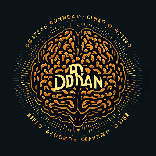 brain contain of small brains, crypto, dao, vector logo