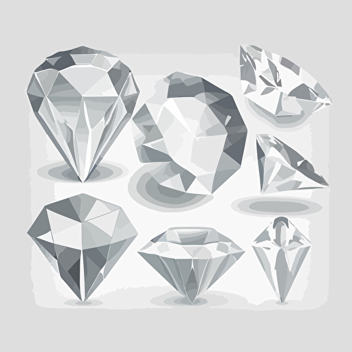 diamonds, vector, white background